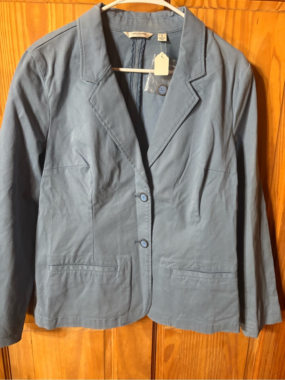 Liz Claiborne Dusty Blue Women's Tailored Blazer